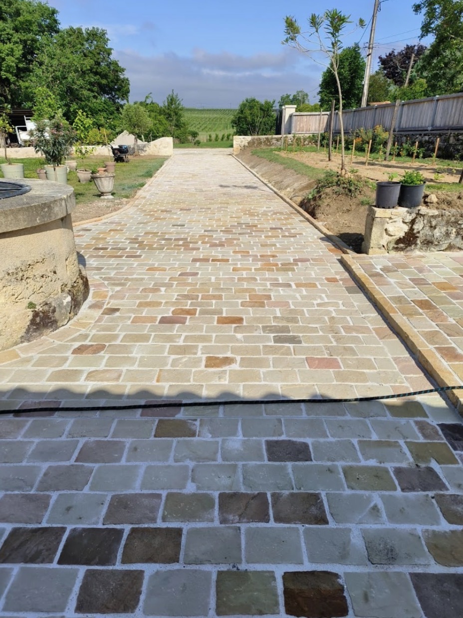 Création d’allée en pavé sur le bassin d’Arcachon