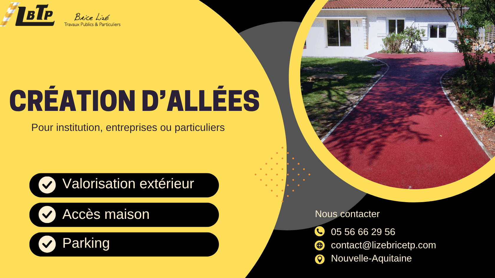 Création d’allées LBTP Brice Lizé