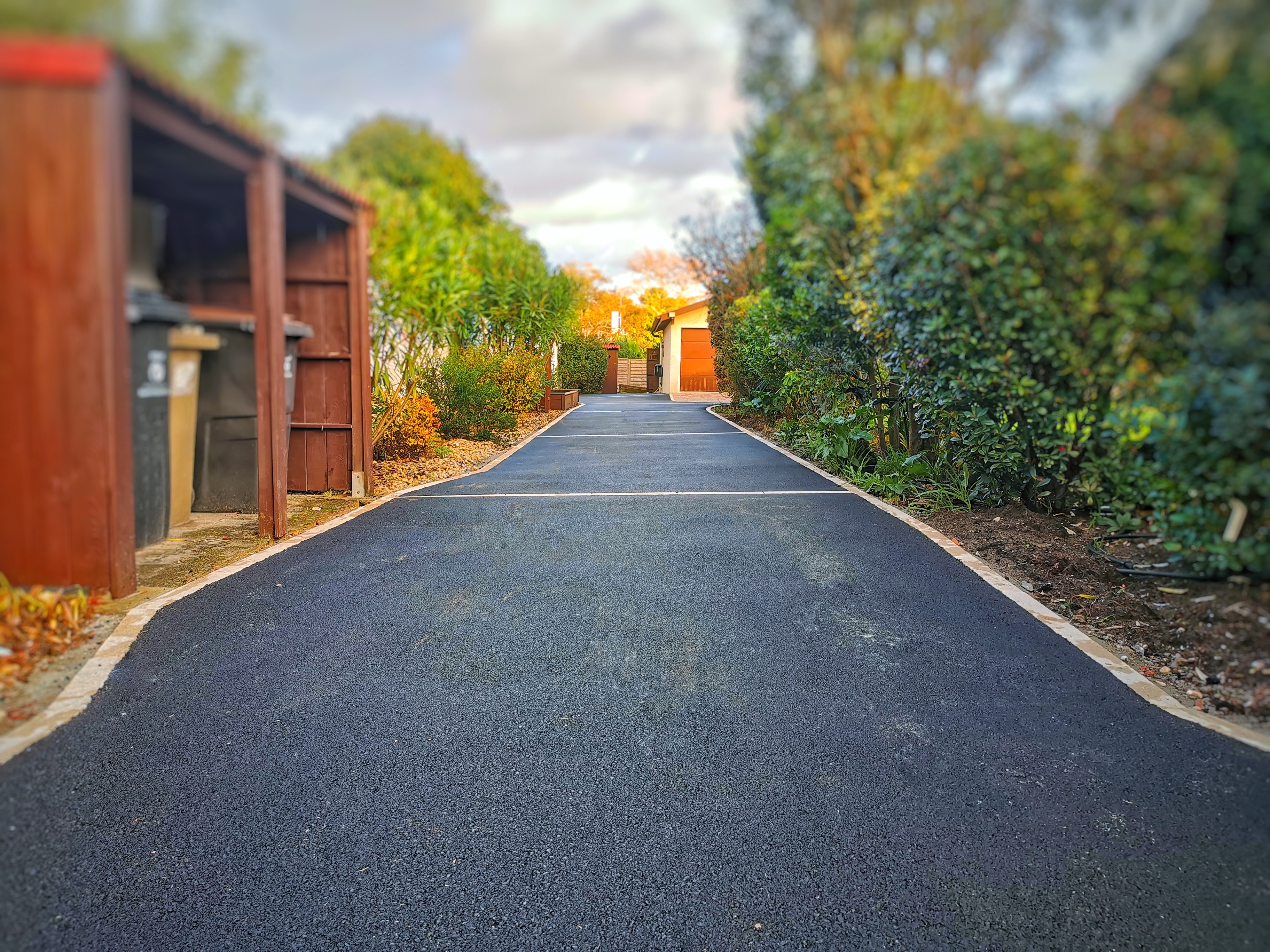 Création d’allée avec enrobé en décembre À La Teste