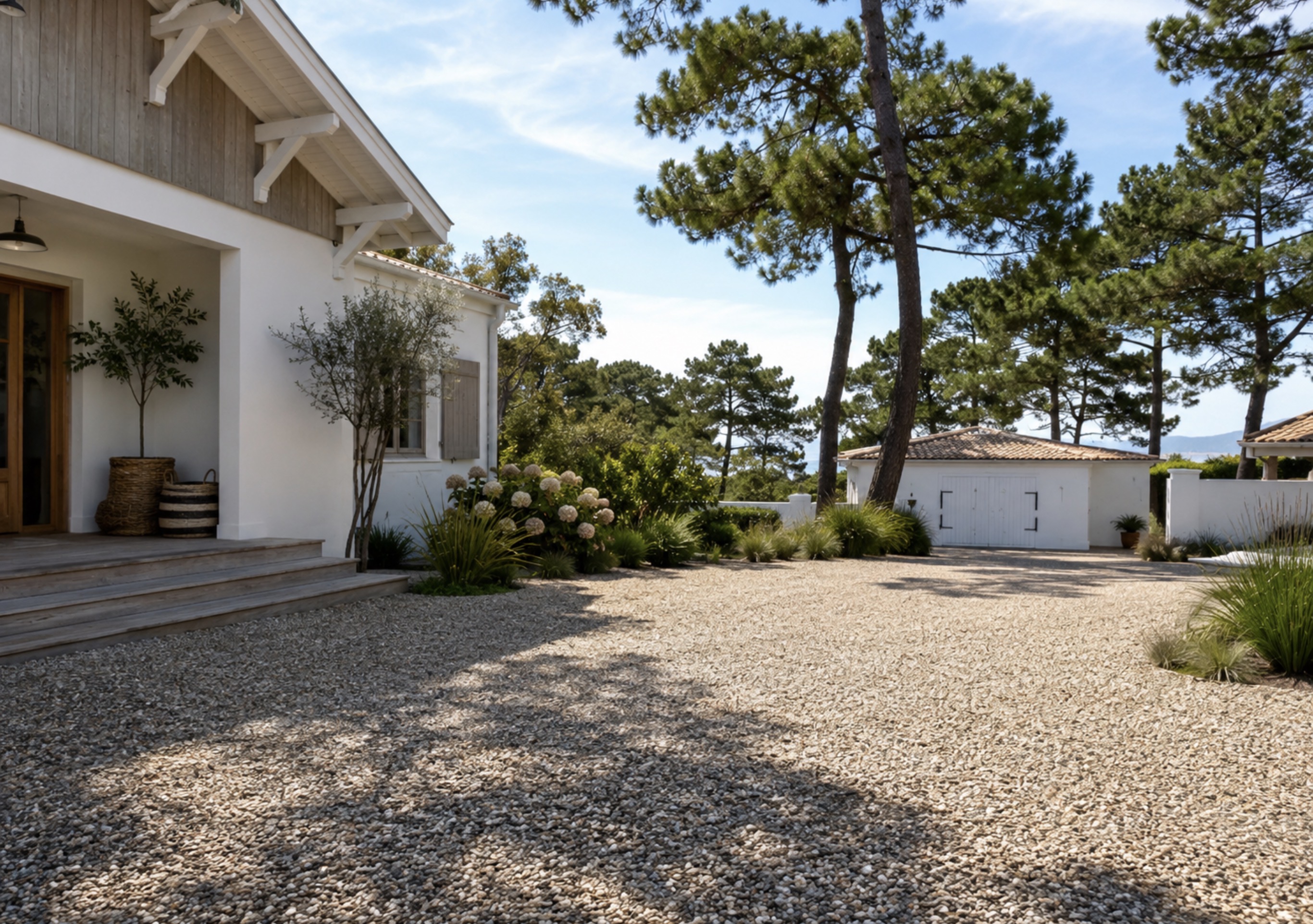 Création d’allée en gravier sur le bassin d’Arcachon