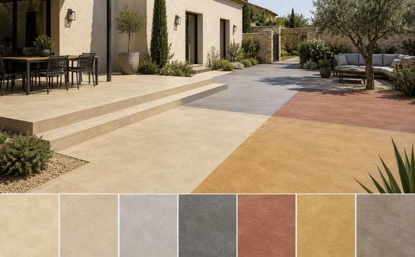 Liste des différents bétons de couleur pour une cour ou une terrasse